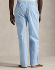 Pj Pant-Sleep-Bottom i blu str nærbilde av detaljer, bukse fra Polo Ralph Lauren hos Image Mandal