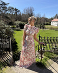 Ivy Agnes Pink/green på modell, kjole fra Pia Tjelta hos Image Mandal