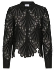 Jiliannasz Shirt i sort sett fra siden, bluse fra Saint Tropez hos Image Mandal