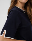 Milasz Contrast Stripe Ss Pullover