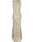 Zella Chiffon Print Dress i dus gul bakfra, kjole fra Neo Noir hos Image Mandal