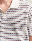 Knitted stripe polo