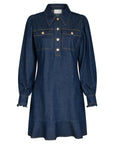 Nikko Denim Dress i blå sett fra siden, kjole fra Neo Noir hos Image Mandal