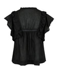 Jayla Voile Top i sort bakfra, bluse fra Neo Noir hos Image Mandal