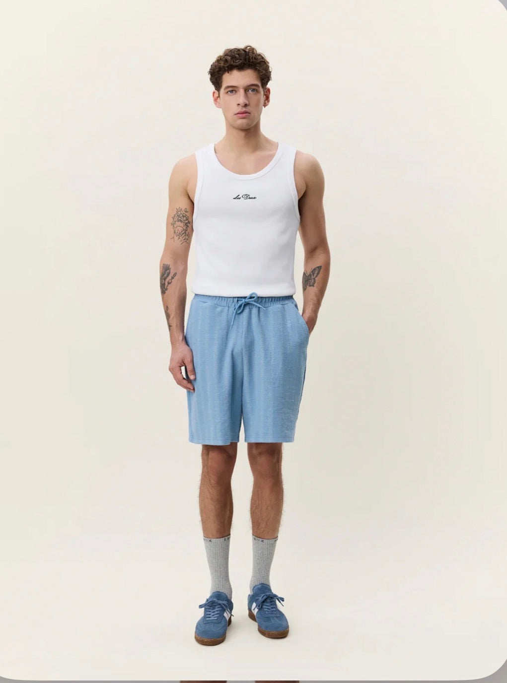 stripe jaquard shorts