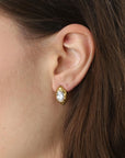 Azia - Crystal Stud Earrings Stainless Steel