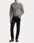 Long-Sleeve Driver Crewneck Pullover i grå styling-inspirasjon, genser fra Polo Ralph Lauren hos Image Mandal
