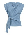 Antocc Denim Pleat Top