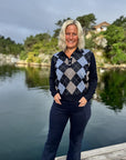 Julina Check Knit Blouse