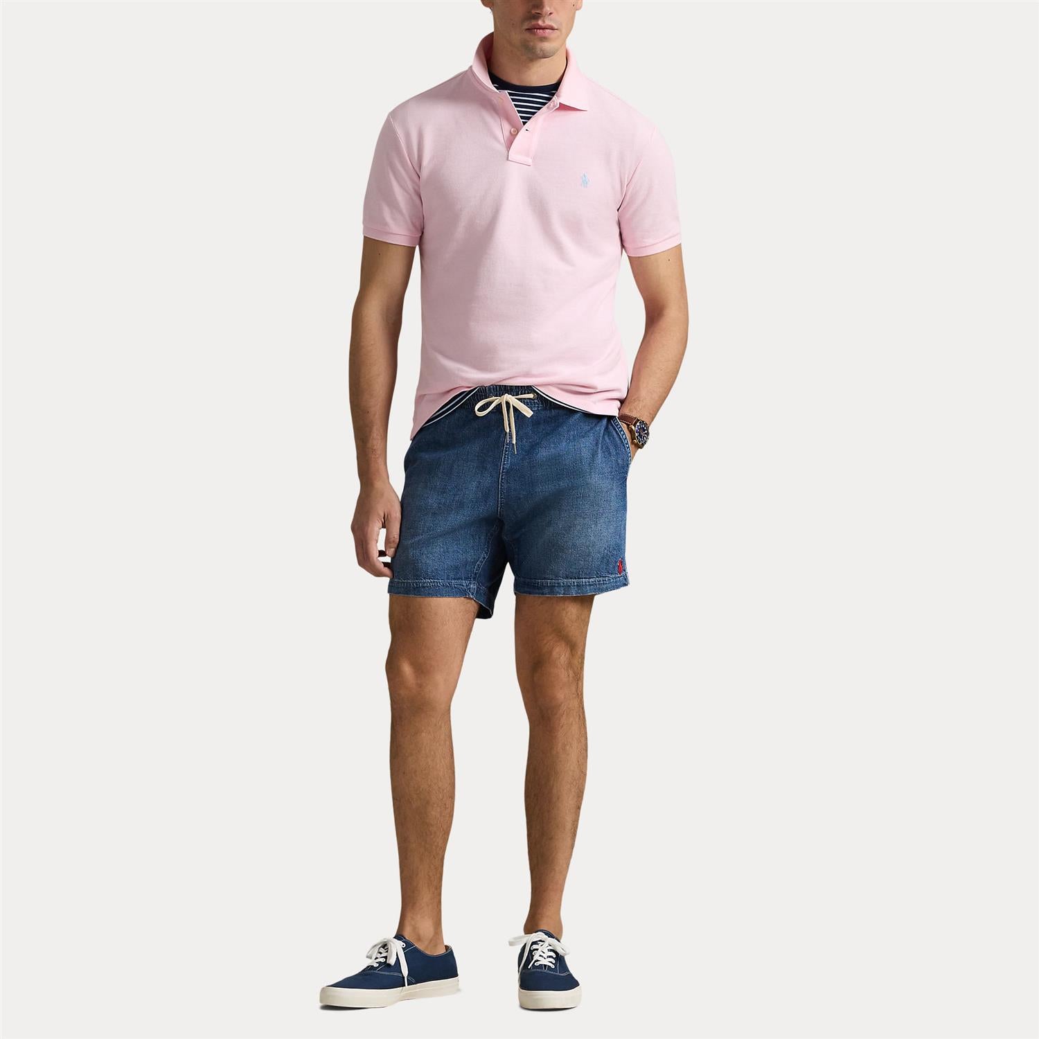 Basic Mesh i rosa detaljbilde, piké fra Polo Ralph Lauren hos Image Mandal