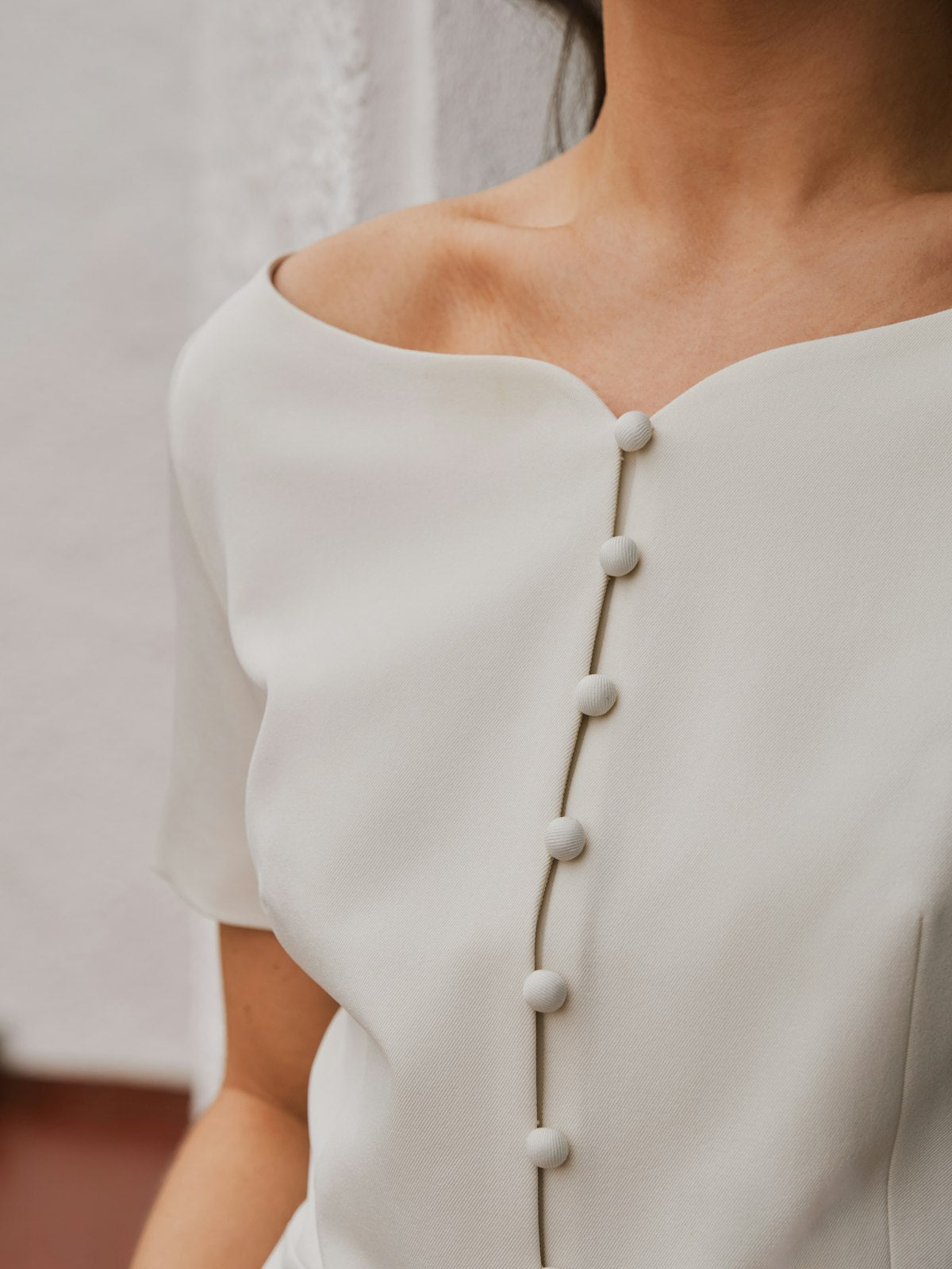 Tango Structure Top i hvit detaljbilde, bluse fra Neo Noir hos Image Mandal