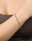 Nanna - Pearl Chain Bracelet Stainless Steel sett fra siden, tilbehør fra Timi Of Sweden hos Image Mandal
