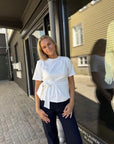 Orianecc Pleat Tie Tee