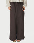 Heifa Linen Pants i dark brun i bomull, bukse fra Neo Noir hos Image Mandal