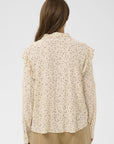 Pierrasz Shirt i creme sort mini dots bakfra, skjorte fra Saint Tropez hos Image Mandal