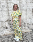 Holly Print Dress i gul detaljbilde, kjole fra Golightly hos Image Mandal