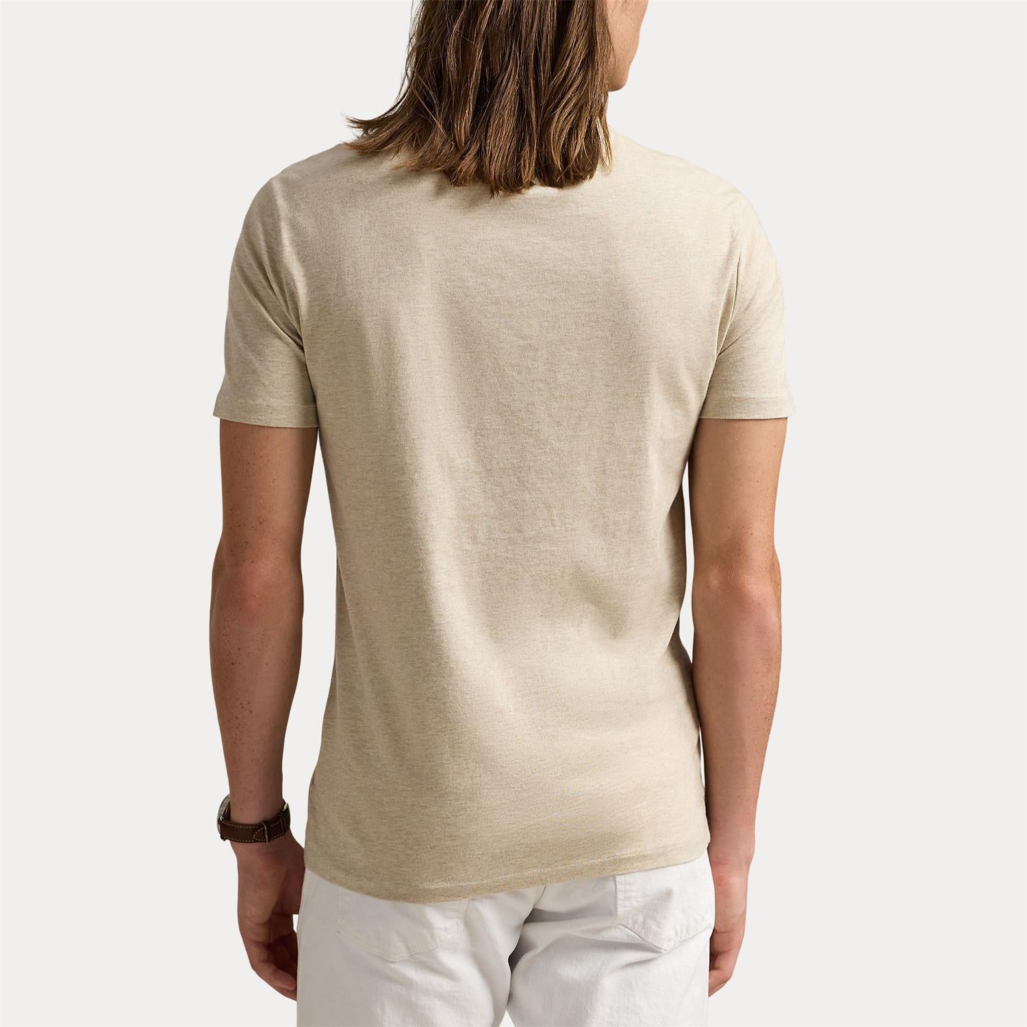 Custom Slim Crew Neck Short-Sleeve T-Shirt i grå alternativt utsnitt, t-skjorte fra Polo Ralph Lauren hos Image Mandal