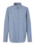 Dalinna M Shirt i blå striper, skjorte fra MBYM hos Image Mandal