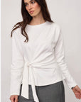 Orianecc Ls Pleat Tie Tee