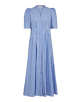 Terancc Stripe Pleat Dress i pale blå bakfra, kjole fra Co'couture hos Image Mandal