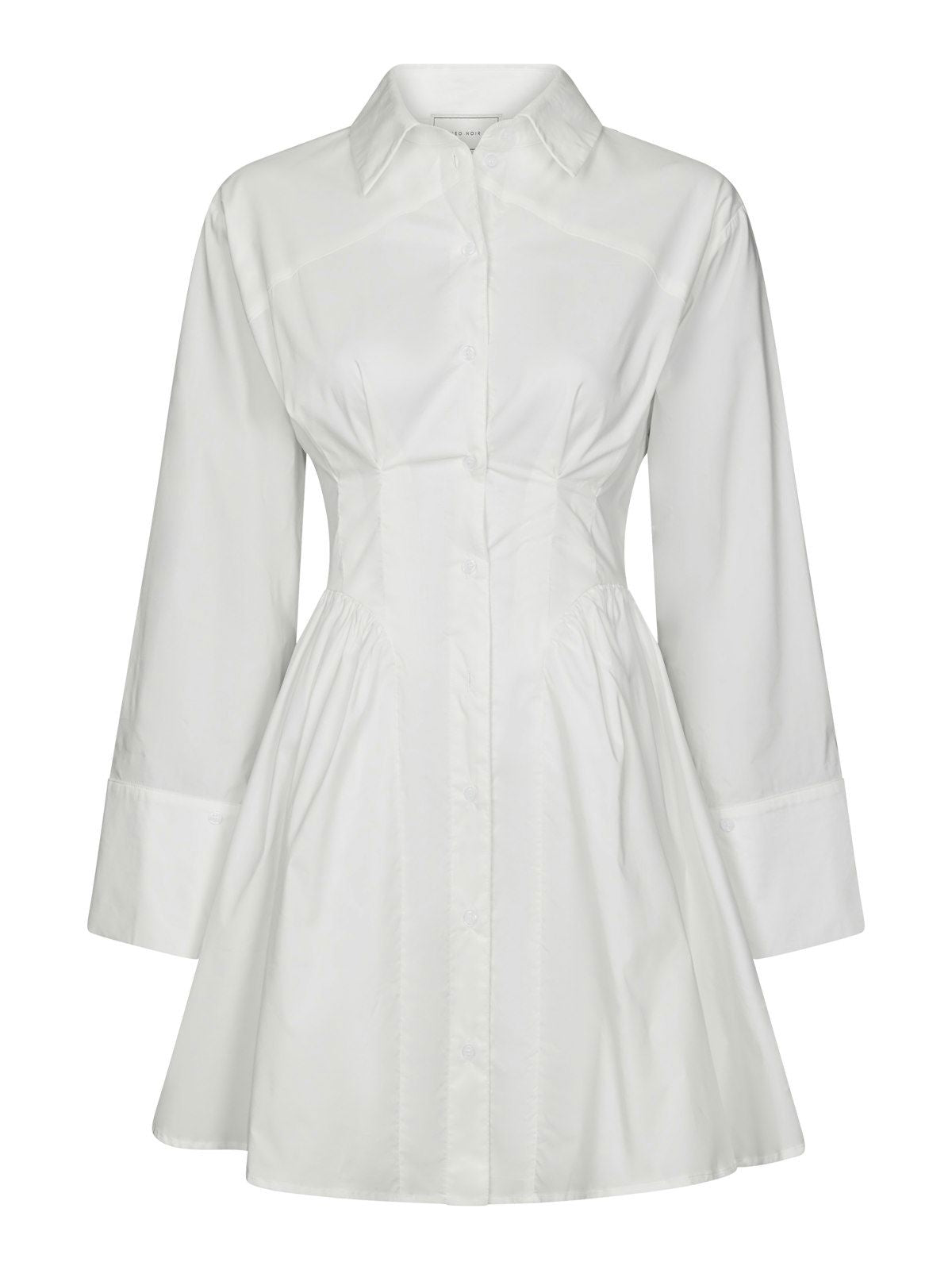 Ulissa Poplin Shirt Dress i offwhite stylet antrekk, kjole fra Neo Noir hos Image Mandal