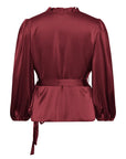 Peony 3/4 Sleeve Blouse i bordeaux stylet antrekk, bluse fra A-view hos Image Mandal
