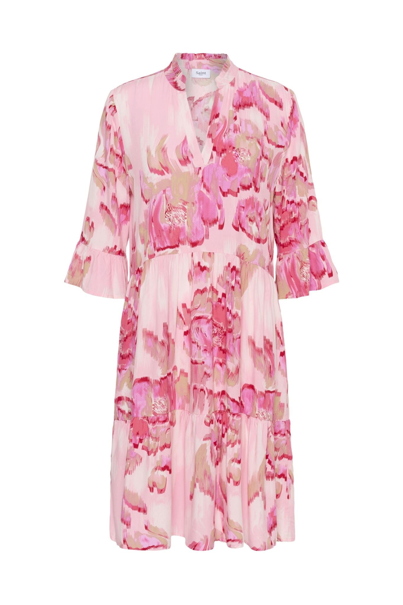 Edasz Dress i poppy shaded flower i viskose, kjole fra Saint Tropez hos Image Mandal