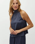Zuzeel M Top i blå i polyester, bluse fra MBYM hos Image Mandal