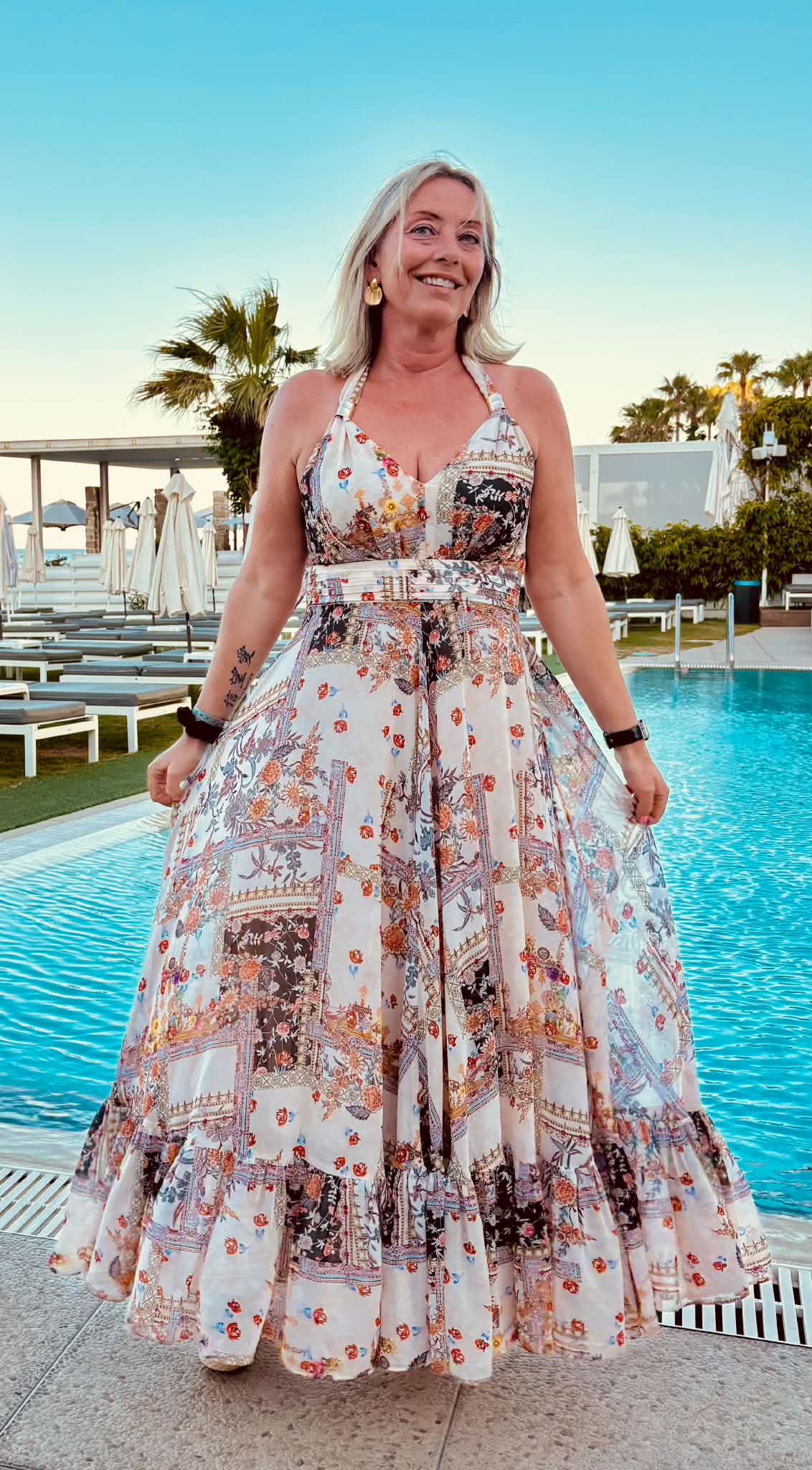 pearl bohemian dress