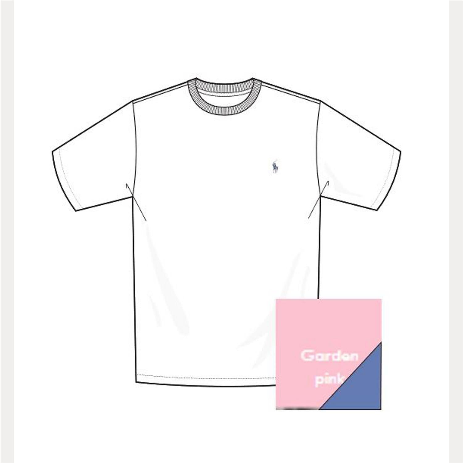 Custom Slim Crew Neck Short-Sleeve T-Shirt i rosa styling-inspirasjon, t-skjorte fra Polo Ralph Lauren hos Image Mandal