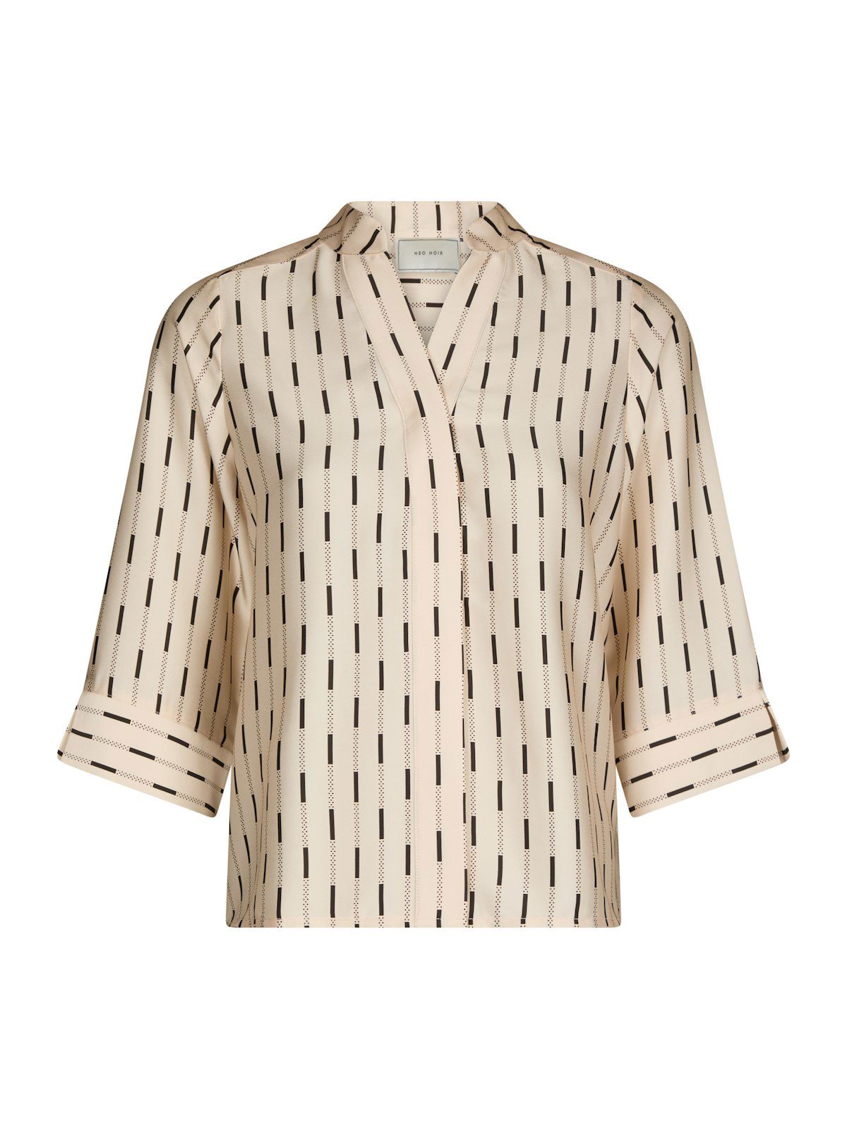 Camile Print Blouse i creme, bluse fra Neo Noir, bilde 14 – Image Mandal