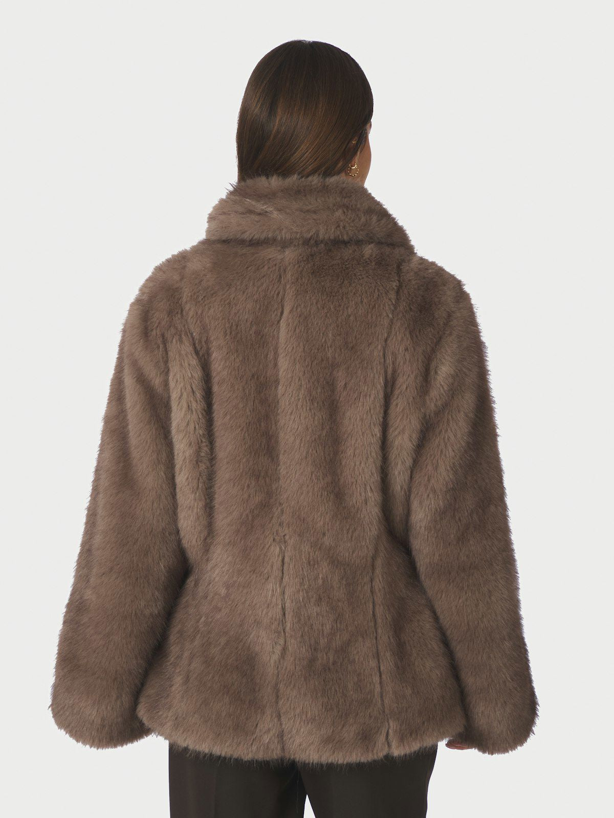 Ariella Faux Fur Peplum Jacket