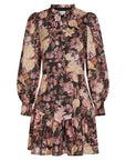 Aberto Big Flower Dress i sort ekstra vinkel, kjole fra Neo Noir hos Image Mandal