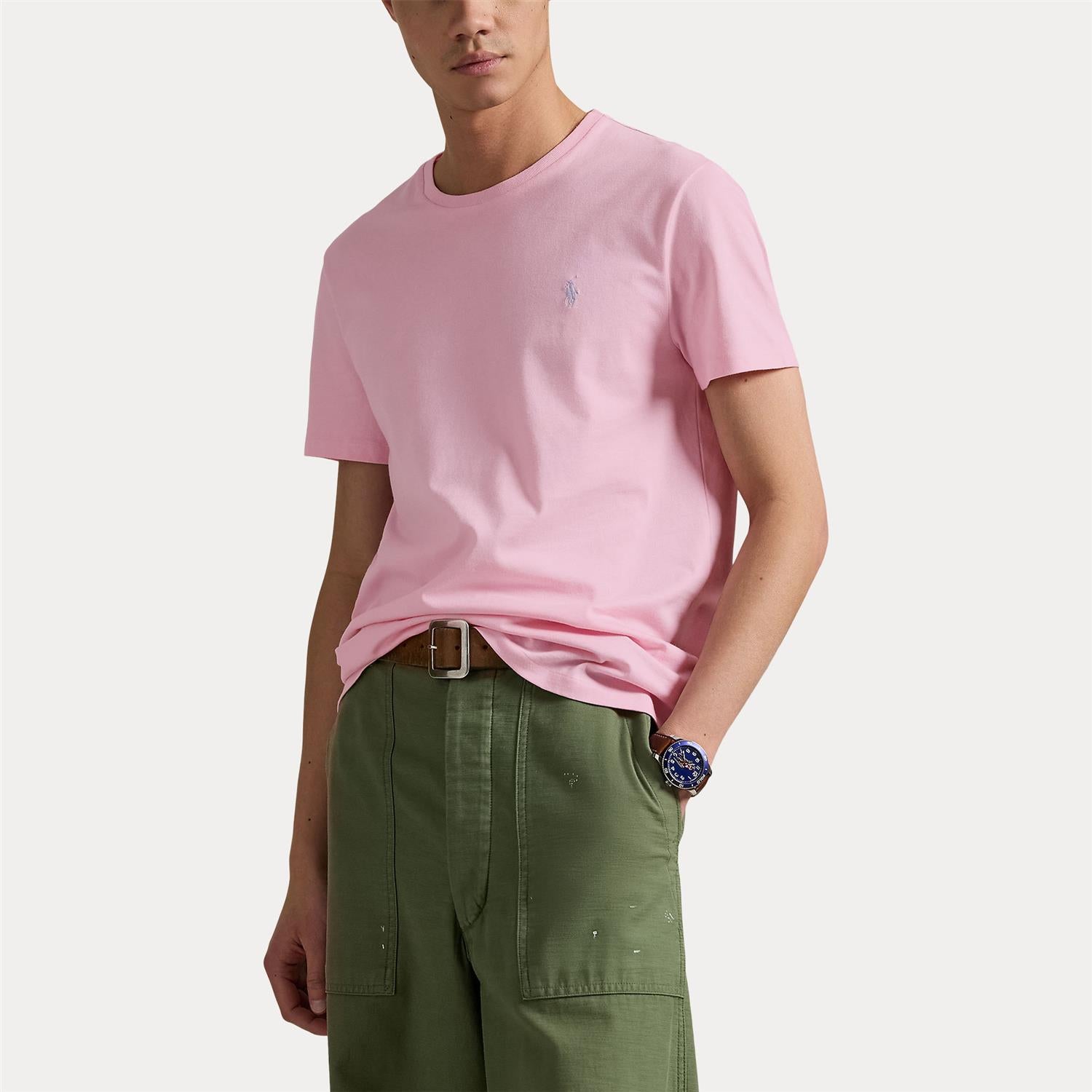 Jersey Ssl Tsh i rosa alternativt utsnitt, t-skjorte fra Polo Ralph Lauren hos Image Mandal